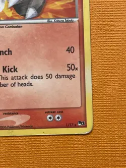 Blaziken 1/17 POP Series 1 Rare Holo Pokemon Card damaged - Image 4