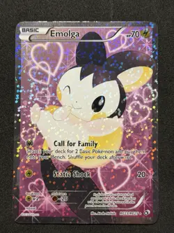 Pokemon TCG Emolga RC23/RC25 Full Art Holo Card Radiant Collection LP - Image 1