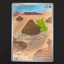 Pokemon TCG Card Larvitar 203/197 Obsidian Flames Illustration Rare - NM - Image 1