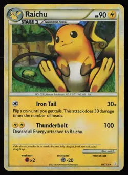 Raichu [Cracked Ice] #10 HeartGold & SoulSilver Pokemon Card - Image 1