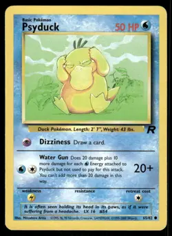 Pokemon Cards Psyduck 65/82 Unlimited Team Rocket Common LP - Image 1