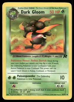 Pokemon Cards Dark Gloom 36/82 Unlimited Team Rocket Uncommon LP - Image 1
