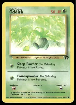 Pokemon Cards Oddish 63/82 Unlimited Team Rocket Common NM - Image 1