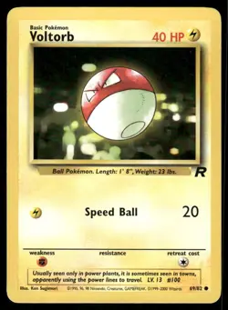 Pokemon Cards Voltorb 69/82 Unlimited Team Rocket Common LP - Image 1