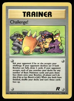 Pokemon Cards Challenge! 74/82 Unlimited Team Rocket Uncommon NM - Image 1