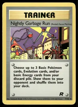 Pokemon Cards Nightly Garbage Run 77/82 Unlimited Team Rocket Uncommon NM - Image 1