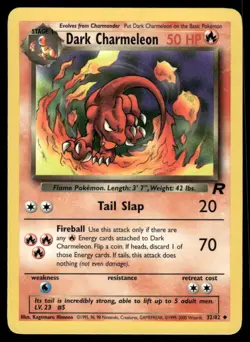 Pokemon Cards Dark Charmeleon 32/82 Unlimited Team Rocket Uncommon LP - Image 1