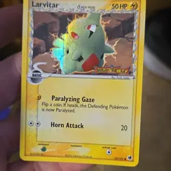 Larvitar Delta Species Stamped Reverse Holo Card 52/101 Dragon Frontiers LP - Image 1