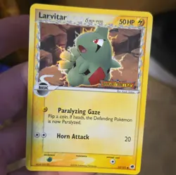 Larvitar Delta Species Stamped Reverse Holo Card 52/101 Dragon Frontiers LP - Image 2