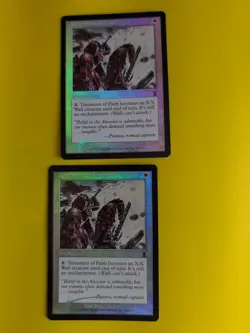 Testament of Faith x2 Enchantment MTG Card. Odyssey.Old Border FOIL. - Image 1