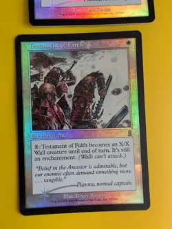 Testament of Faith x2 Enchantment MTG Card. Odyssey.Old Border FOIL. - Image 2