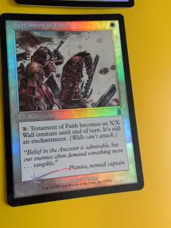 Testament of Faith x2 Enchantment MTG Card. Odyssey.Old Border FOIL. - Image 3