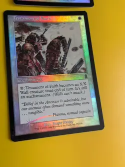 Testament of Faith x2 Enchantment MTG Card. Odyssey.Old Border FOIL. - Image 4