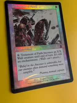 Testament of Faith x2 Enchantment MTG Card. Odyssey.Old Border FOIL. - Image 5