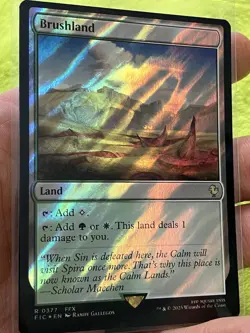 MTG Magic the Gathering SURGE FOIL Brushland FIC! 🙏🪄 - Image 1