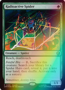 MTG - Radioactive Spider - Foil - SPM 0285 - Spiderman - Promotional Card Promo - Image 1