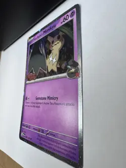 Pokemon TCG Team Rockets Mimikyu Stamped 087/182 NM w/ 3 SWIRLS 🌀 holo bleed - Image 2