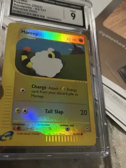 CGC Mint 9 Mareep Pokemon 2003 Aquapolis 93/147 Reverse Holo - Image 2