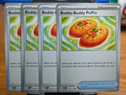 Pokemon TCG Ascended Heroes Buddy-Buddy Poffin 184/217 x4 Playset - Image 1