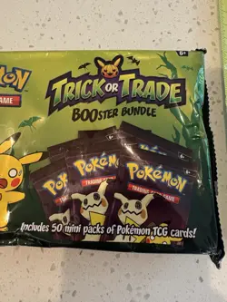 2023 Pokemon TCG Trick Or Treat BOOster Bundle 50 Mini Packs New & Sealed - Image 2