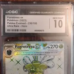 Pokemon Forretress ex 230/193 Paldea Evolved English Holo Ultra Rare 2023 CGC 10 - Image 1