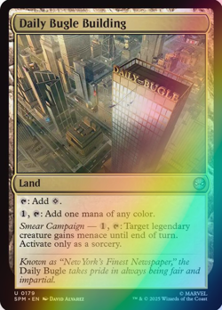 MTG - Daily Bugle Building - Foil - SPM 0179 - Spiderman - Magic the Gathering - Image 1
