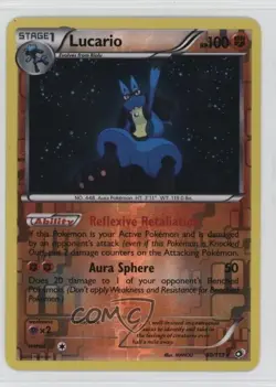 Lucario Reverse Foil Pokemon Black & White Legendary Treasures #80 - Image 1
