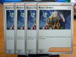Pokemon TCG Mega Evolution Boss's Orders 114/132 x4 Playset - Image 1