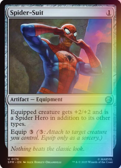 MTG - Spider-Suit - Foil - SPM 0176 - Spiderman - Magic the Gathering - Image 1