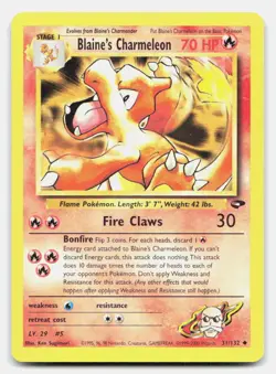 Blaine's Charmeleon 31/132 Uncommon Gym Challenge Pokemon Unlimited LP - Image 1