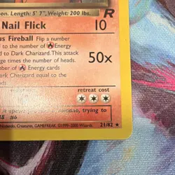 Pokemon TCG Dark Charizard Team Rocket 1st Ed 21/82 Holo Rare EN 80 HP - Image 3