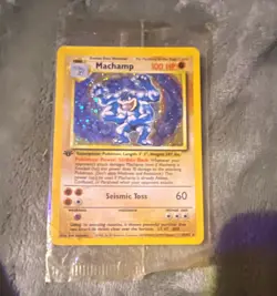 Wizards Pokemon TCG Machamp 8/102 Base Set Holo 1999 100 HP 1st - Image 1