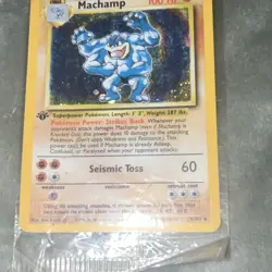 Wizards Pokemon TCG Machamp 8/102 Base Set Holo 1999 100 HP 1st - Image 2