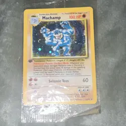 Wizards Pokemon TCG Machamp 8/102 Base Set Holo 1999 100 HP 1st - Image 3