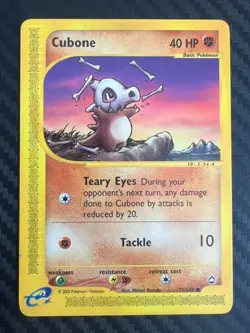 Pokemon TCG Cubone 72/147 Common Aquapolis VLP - Image 1