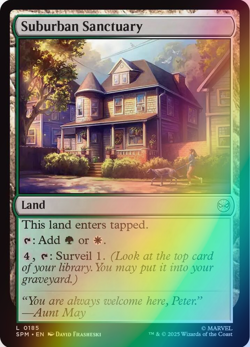 MTG - Suburban Sanctuary - Foil - SPM 0185 - Spiderman - Magic the Gathering - Image 1