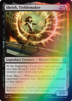 MTG - Shriek, Treblemaker - Foil - SPM 0144 - Spiderman - Magic the Gathering - Image 1