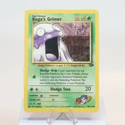 Pokemon TCG - Koga's Grimer 78/132 Gym Challenge Common WOTC - MP - Image 2
