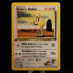 Pokemon TCG - Blaine's Doduo 61/132 Gym Challenge Common 1st Edition - NM - Image 2