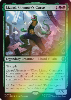MTG - Lizard, Connor's Curse - Foil - SPM 0106 - Spiderman - Rare - Magic - Image 1
