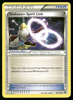 Alakazam Spirit Link 90/124 Uncommon Fates Collide Pokemon Damaged - Image 1