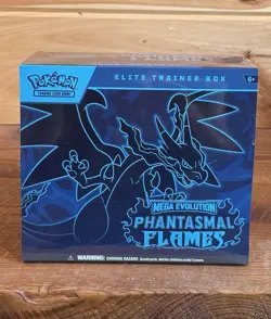 Pokemon Mega Evolution Phantasmal Flames Elite Trainer Box Factory Sealed ETB - Image 1