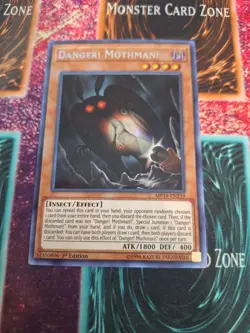 Yugioh Danger! Mothman! MP19-EN219 Prismatic Secret Rare 1st Edition Near Mint - Image 1