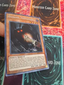 Yugioh Danger! Mothman! MP19-EN219 Prismatic Secret Rare 1st Edition Near Mint - Image 2