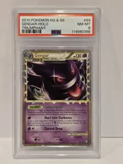 Gengar Prime HGSS Triumphant #94 Ultra Rare Holo PSA 8 MINT LOW POP 2010 Pokemon - Image 1