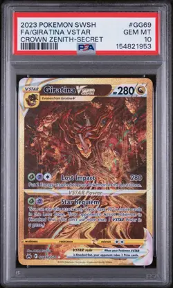 PSA 10 GEM MINT Giratina VSTAR GG69/GG70 Crown Zenith Holo Pokemon Card - Image 1