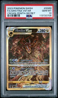 Pokemon Giratina VSTAR GG69/GG70 Galarian Gallery Crown Zenith PSA 10 Gem Mint - Image 1