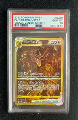 Pokemon Giratina VSTAR TCG Crown Zenith GG69/GG70 PSA 10 Gem Mint - Image 1