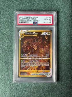 Pokemon Giratina VSTAR TCG Crown Zenith GG69/GG70 PSA 10 Gem Mint - Image 1
