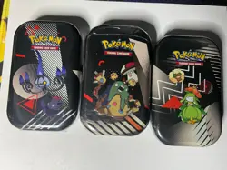 LOT OF 3 Pokemon Mini Tin S&V Black Bolt White Flare UNOVA Factory Sealed - Image 1